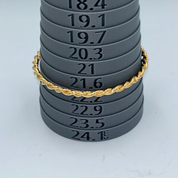 Twisted Rope Design Goldtone Bangle - Picture 2 of 4